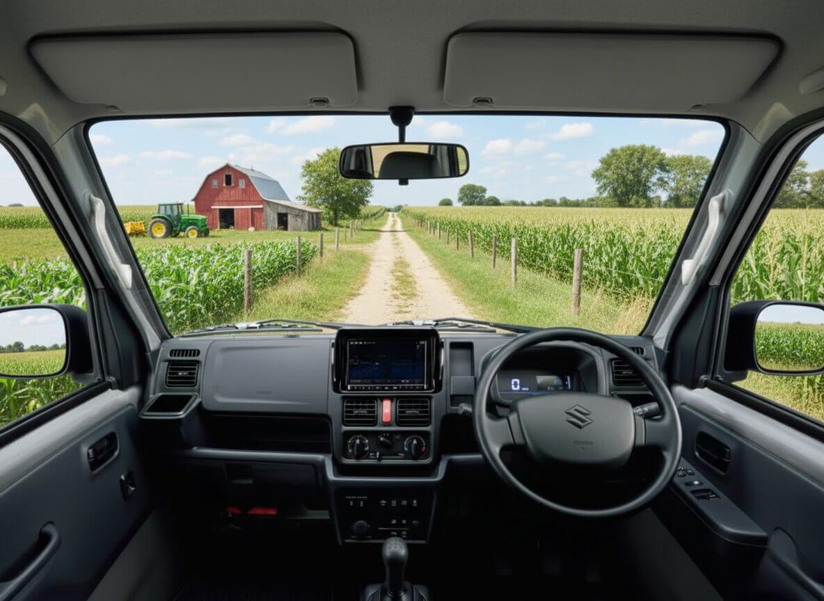 Interior of Suzuki Carry DA16T Japanese mini truck -- January 2026 refresh