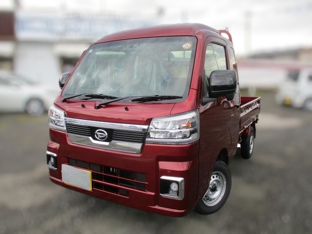 Red metallic 2025 Japanese mini truck 4x4 model Daihatsu Hijet Jumbo