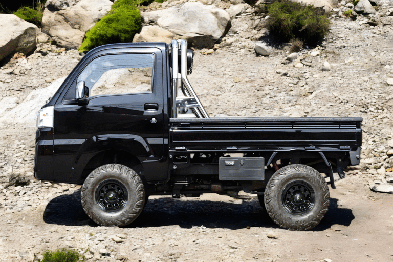 Daihatsu Hijet S510P regular cab in black from left side