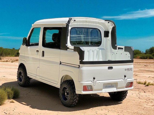 Daihatsu Hijet Deckvan in white from left rear