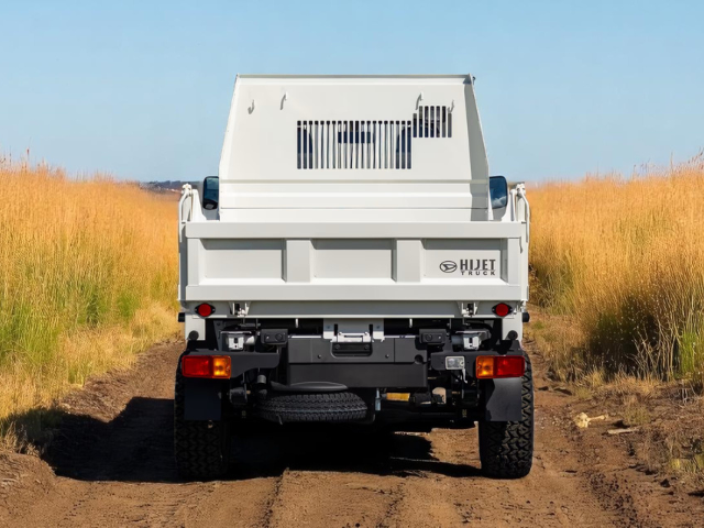 Daihatsu Hijet HD Dump model in field from behind