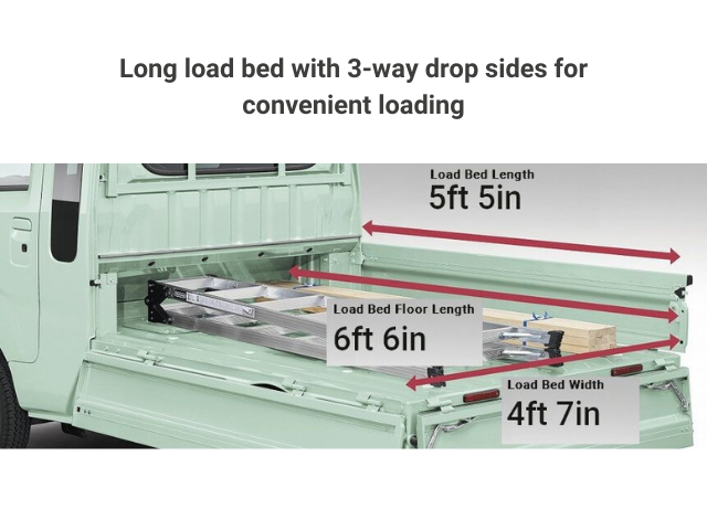 Daihatsu Hijet Jumbo load bed dimensions