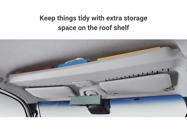 Daihatsu Hijet Jumbo showing ceiling storage shelf