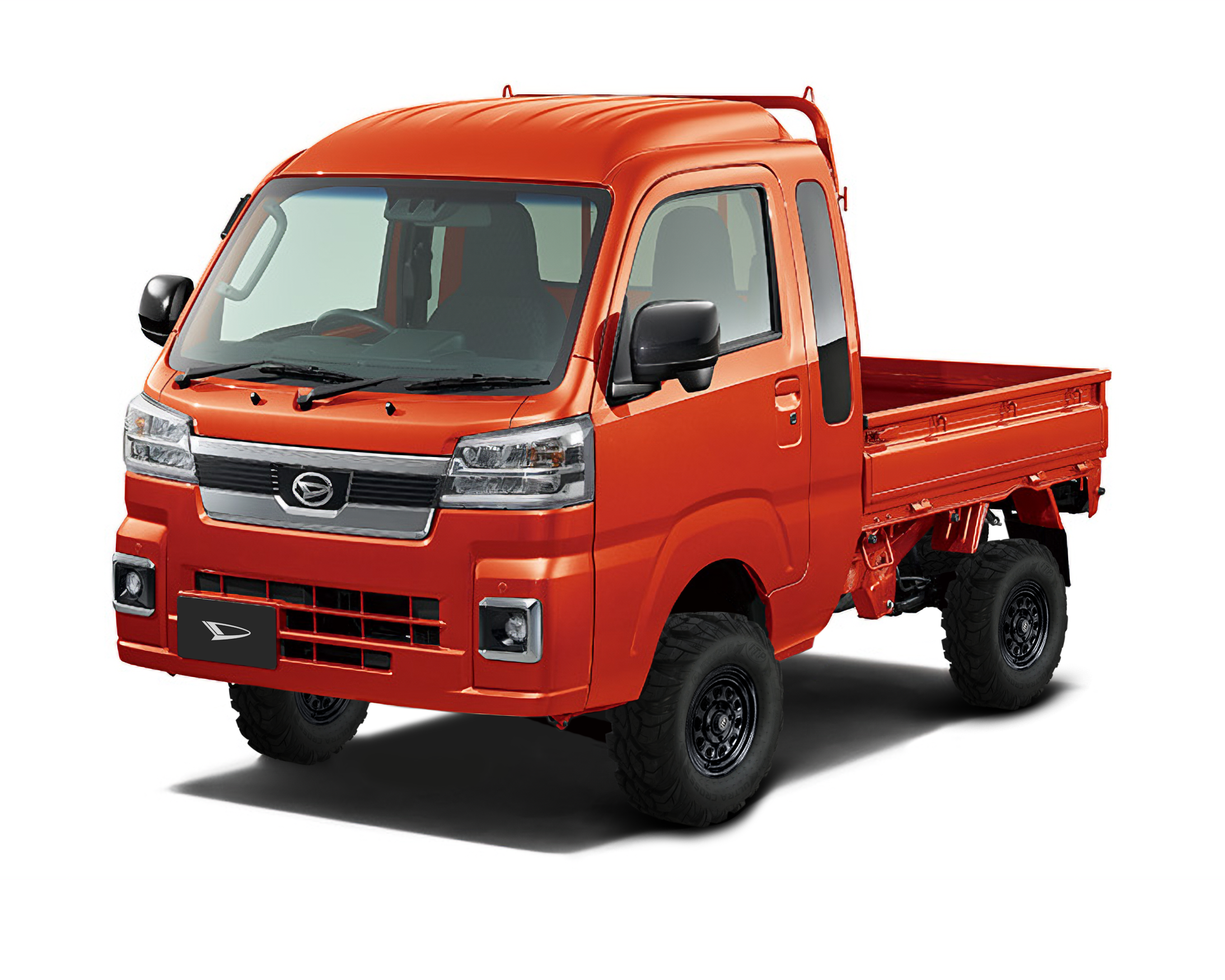 Daihatsu Hijet Jumbo in metallic orange from left front