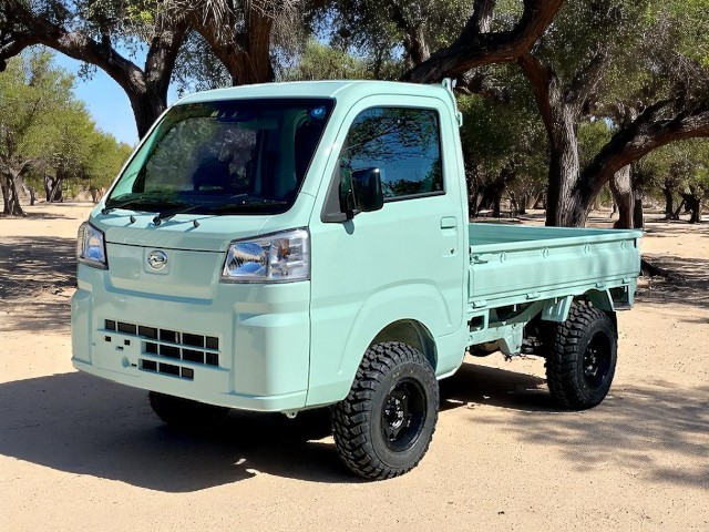 Daihatsu Hijet Regular Cab in ice green metallic from left front