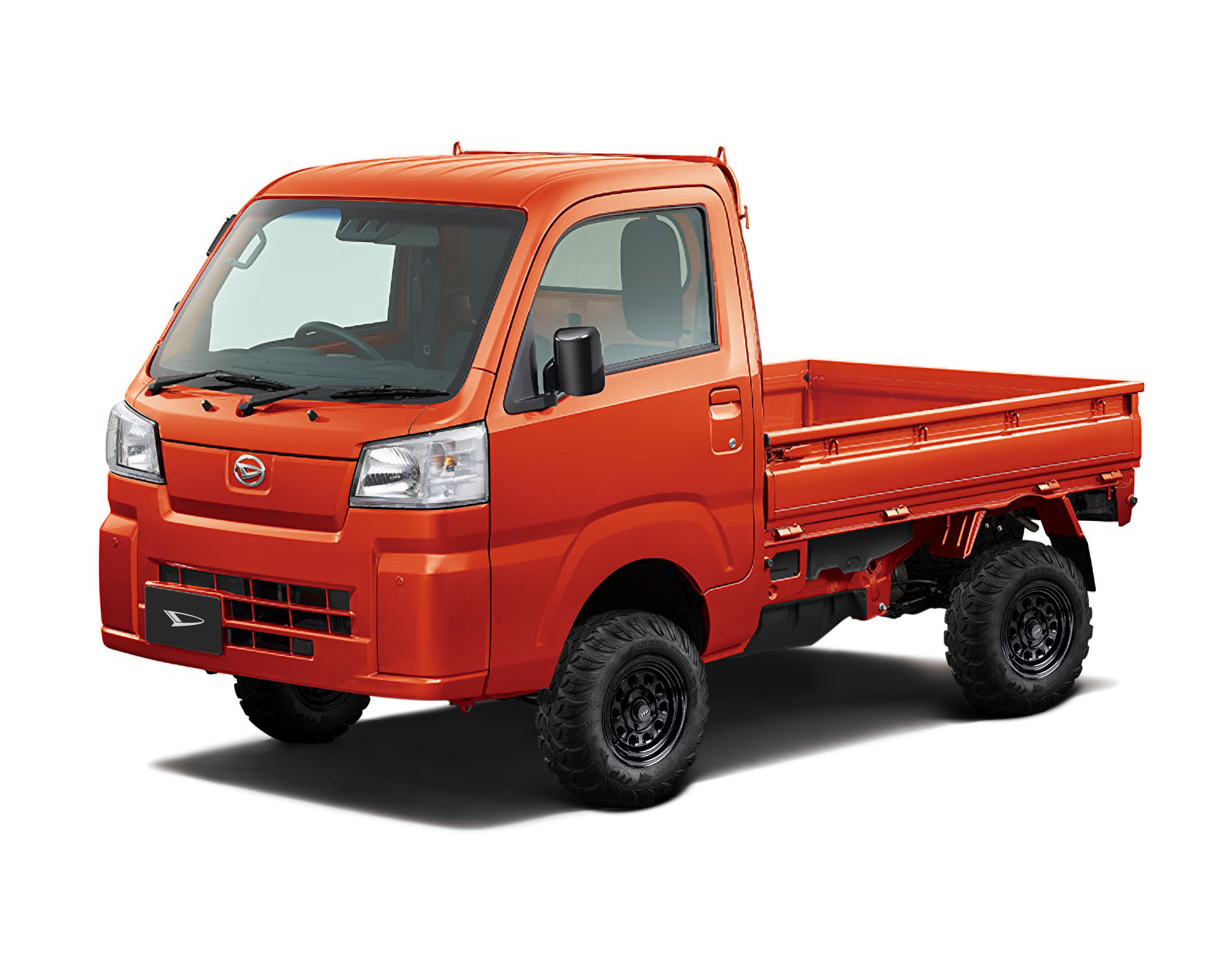 Daihatsu Hijet Regular Cab 4x4 Japanese mini truck in orange