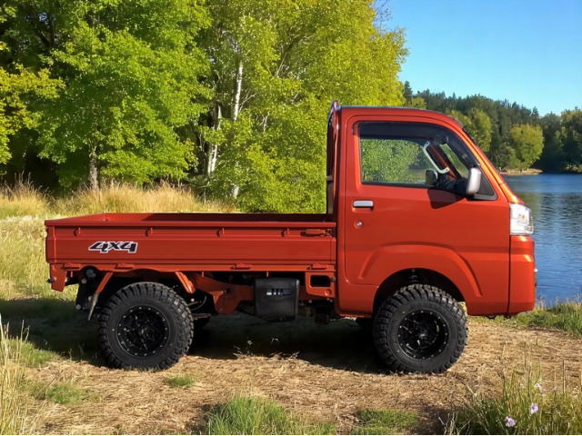 Daihatsu Hijet Regular Cab in orange right side