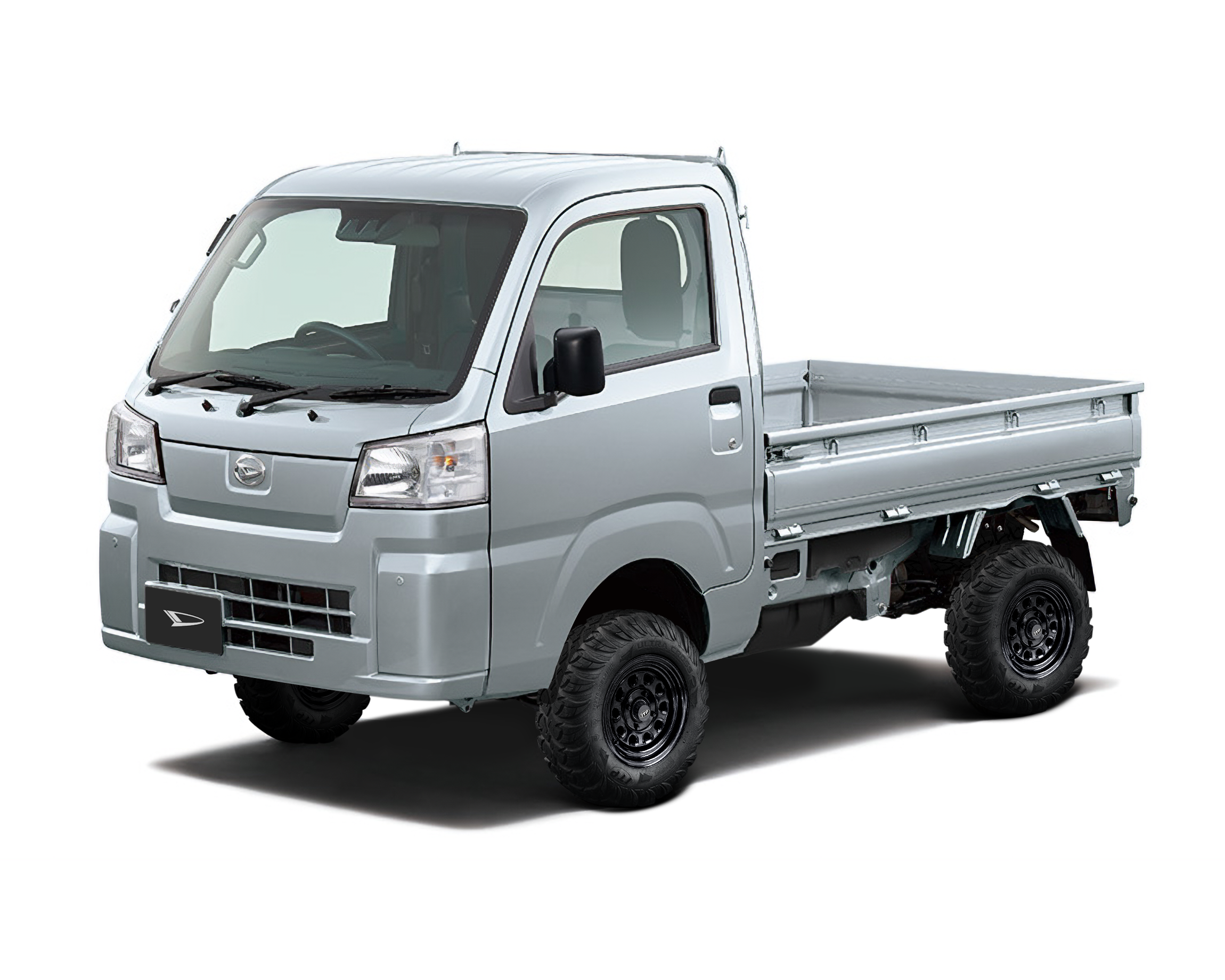 Daihatsu Hijet Regular Cab 4x4 Japanese mini truck in silver from left front