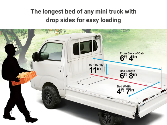 Daihatsu Hijet Regular Cab bed dimensions
