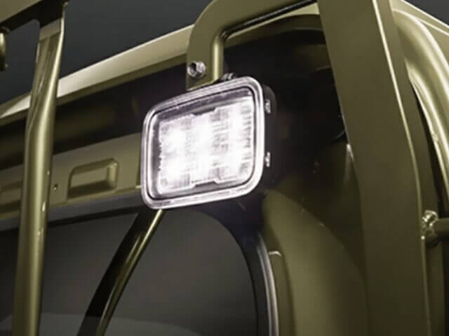 Daihatsu Hijet Scissor Dump 4x4 off-road Japanese mini truck in green rear bed light