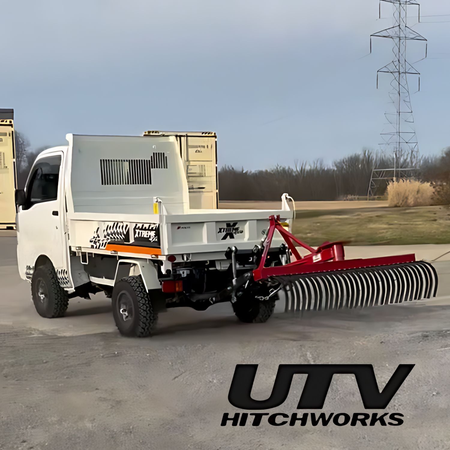 Daihatsu Hijet HD Dump running a tool using UTV Hitchworks' 3-point hitch